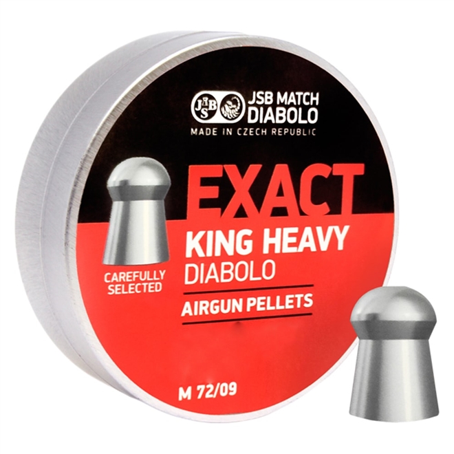 CHUMBINHO JSB EXAC KING HEAVY DIABOLO 6,35 mm (.25) - 33.95 GRAINS - 150 UNIDADES