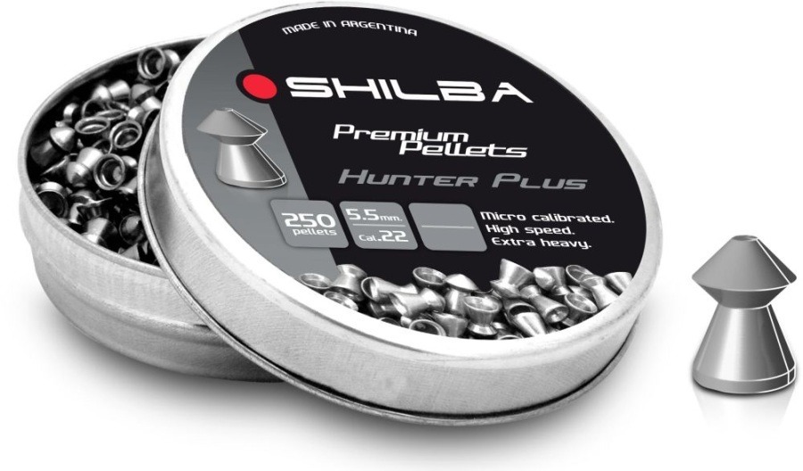 CHUMBINHO SHILBA PREMIUN HUNTER PLUS 5,5mm (.22) - 18 GRAINS -  250 UNIDADES