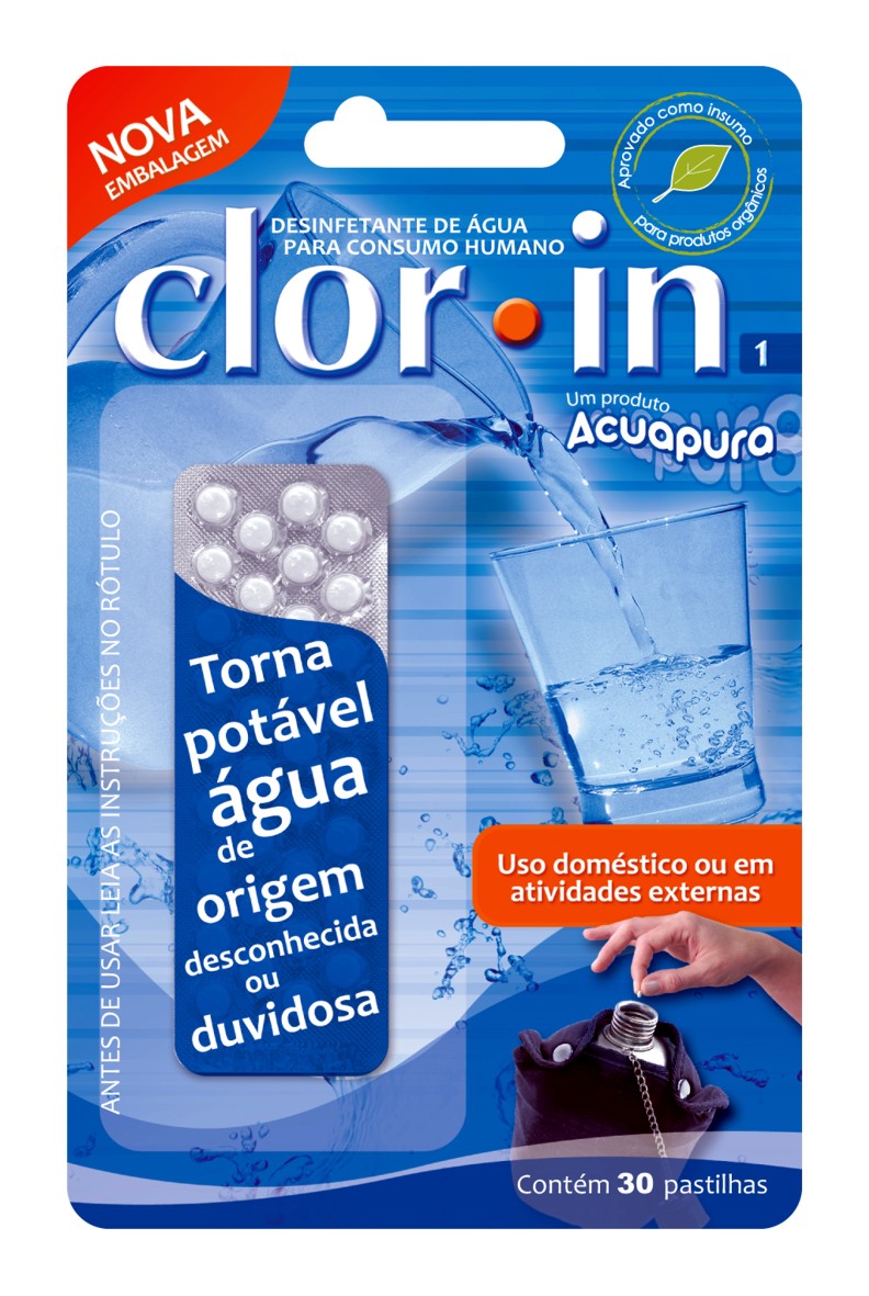 CLORIN 1 - CLORO ORGÂNICO - 10 PASTILHAS